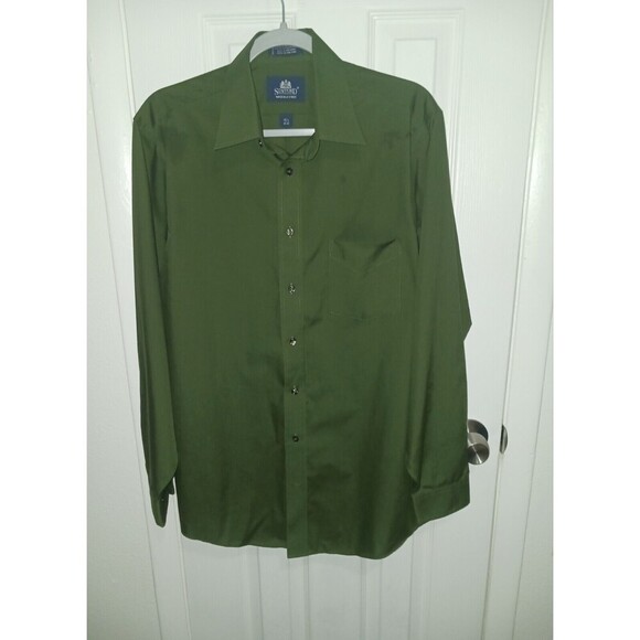 Stafford Essentials Long Sleeve Dress Shirts Size 15.5 34/35 & 32/33 Lot Of 2 - Picture 2 of 10